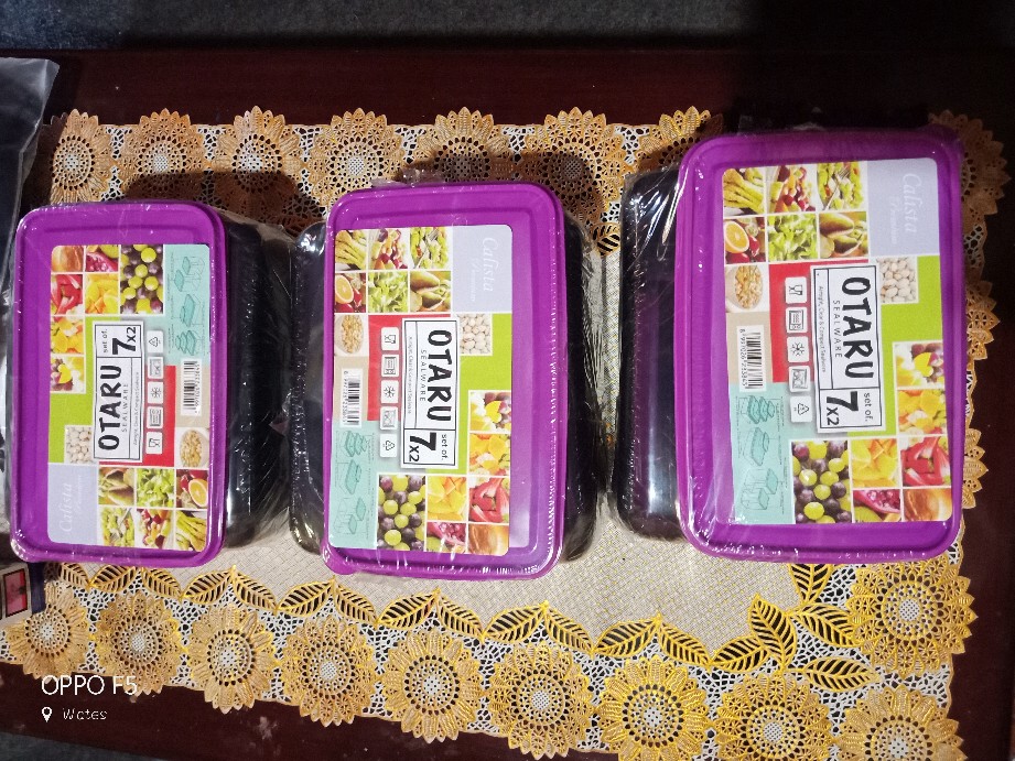 Toples / Wadah Penyimpanan / Tempat Makanan Calista Otaru Smoke Sealware - 14pcs