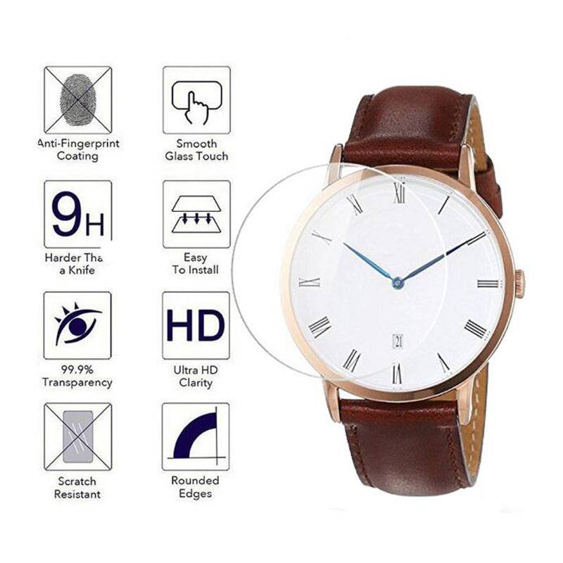 Tempered Glass Protective Film Guard For Daniel Wellington DW Watch Screen Protector Cover Diameter 26mm 28mm 30mm 32mm 34mm 36mm 38mm 40mm