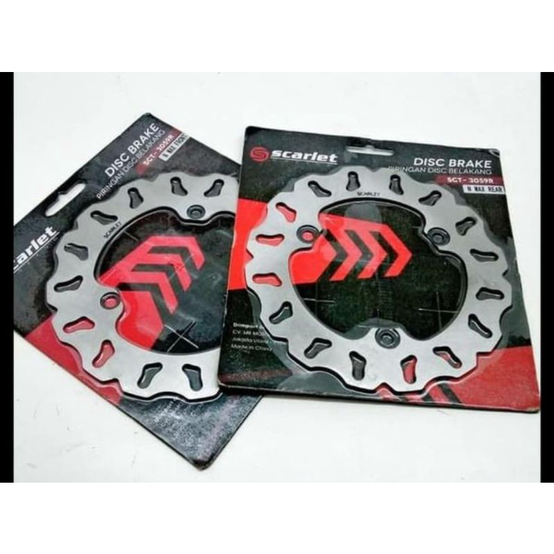 Disc Scarlet Original - Piringan Cakram Set depan belakang Variasi Nmax 155 Old New Aerox 155