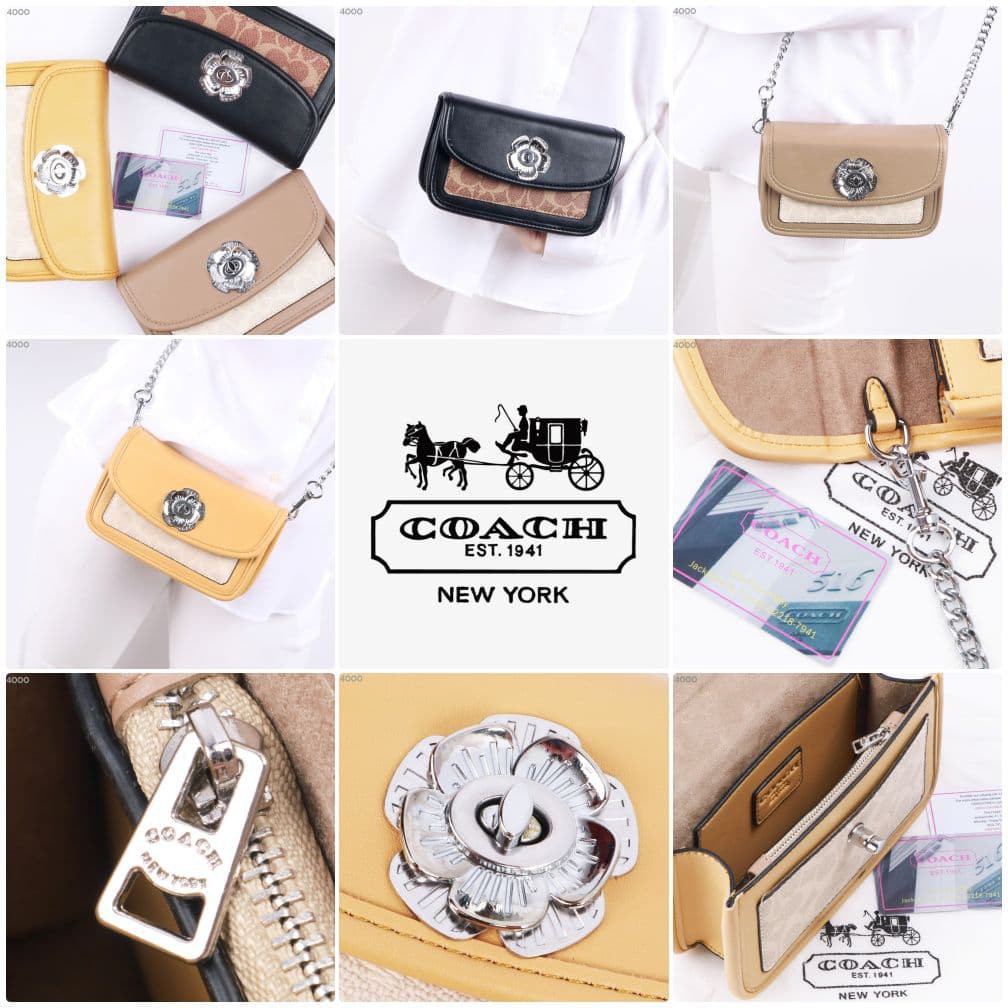 COD ❤️ Tas Wanita LimitCoach Parker Crossbody in signature canvas Premium Import Tas Selempang Kulit