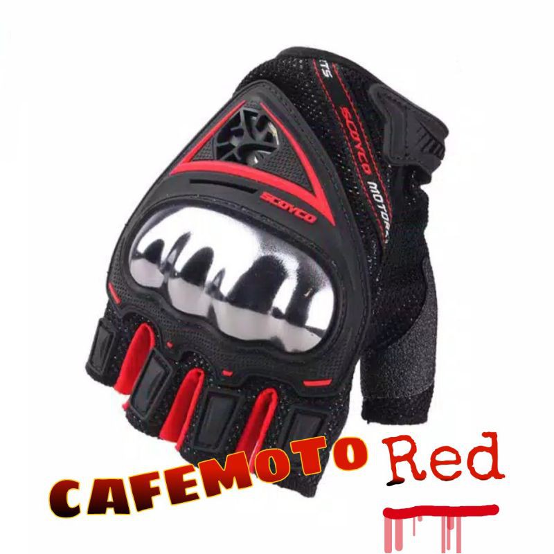 Sarung Tangan Scoyco MC44D Gloves MC-44D Half Finger Jari Pendek Setengah