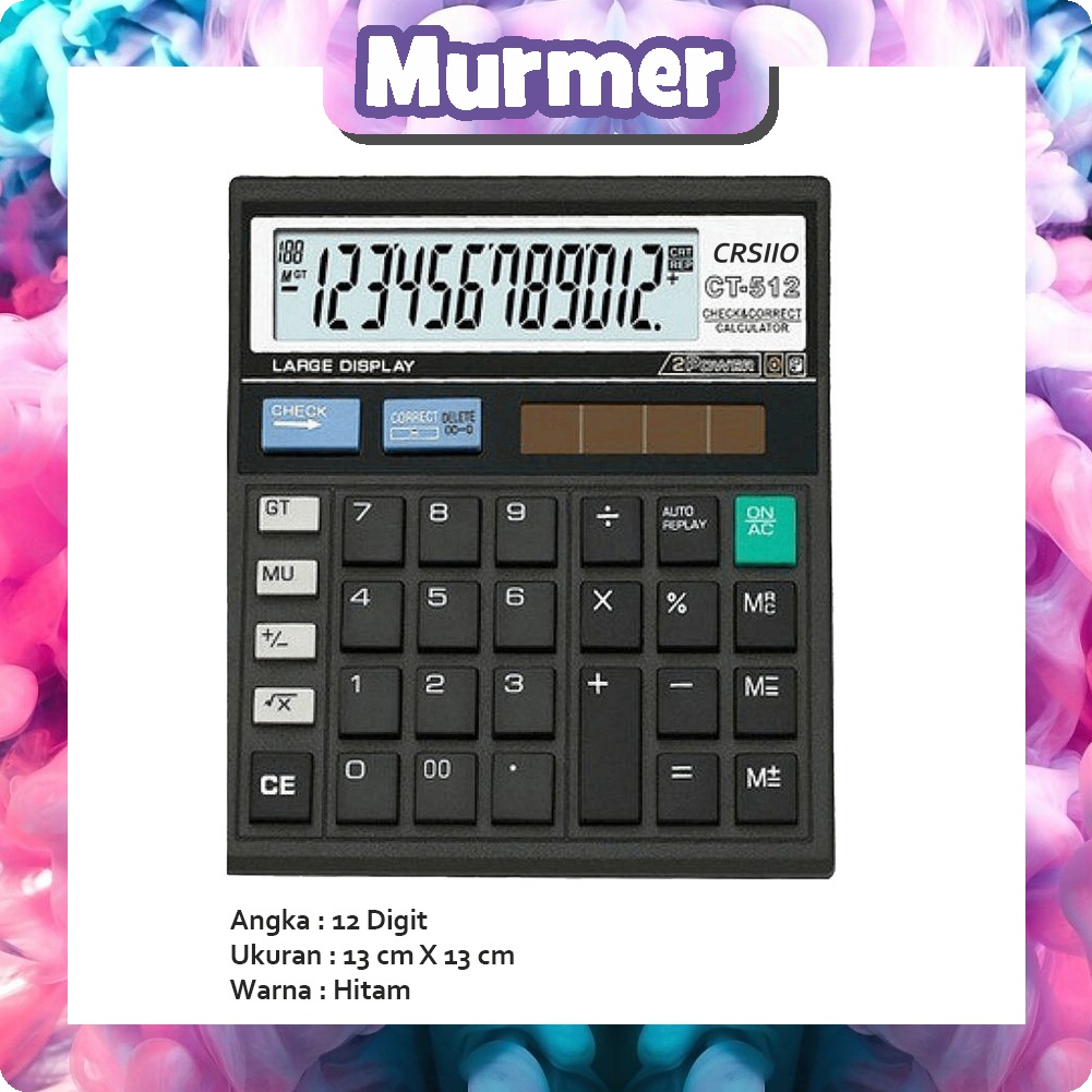 

Murmerofficial 12 Digit Kalkulator Check / Kakulator Dagang Besar / Calculator CT 512 MURAH S020
