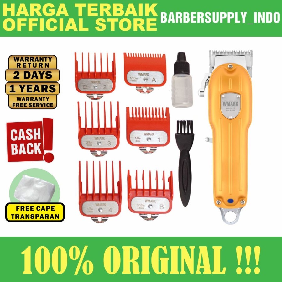 WMARK 2025A ORIGINAL CLIPPER CORDLESS MESIN ALAT CUKUR RAMBUT ORI