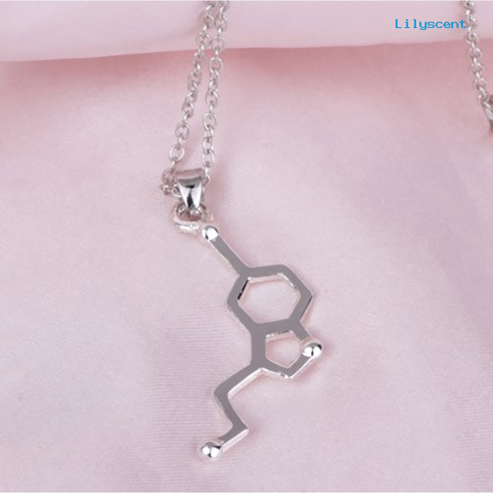 Kalung Dengan Liontin Molekul DNA Serotonin Dopamine Acetylcholine Biochemistry