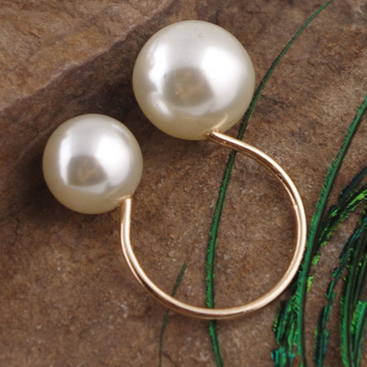 Cincin Opening Ring Adjustable Hias Berbentuk U Mutiara Untuk Wanita Korea dari perhiasan tangan