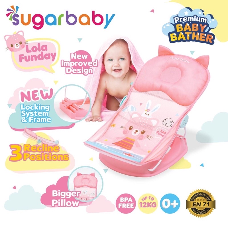 NEW SUGAR BABY Baby Bather Tempat Mandi Bak Bayi Tempat Duduk Bayi/ Kursi Mandiin Bayi sugarbaby