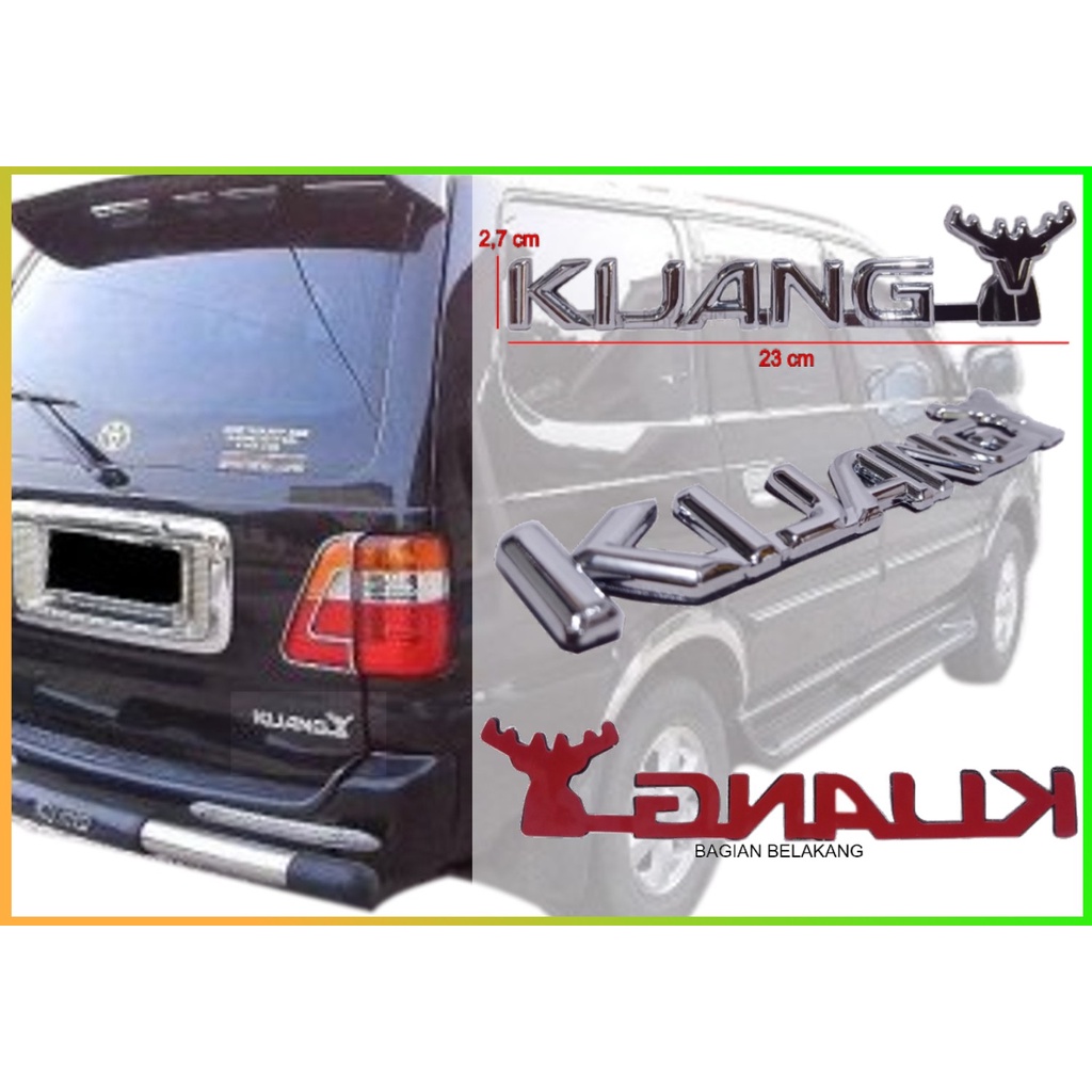 Emblem Logo Mobil Kijang New Kijang Kapsul LGX LSX Kepala Chrome