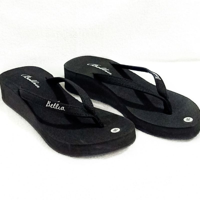 SANDAL WANITA JAPIT SPON BELIA - SANDAL WANITA WEDGES SPON TINGGI 3 CM - SANDAL JEPIT WANITA - SENDAL WANITA - SANDAL WANITA KEKINIAN SANDAL WEDGES WANITA (BELIA)