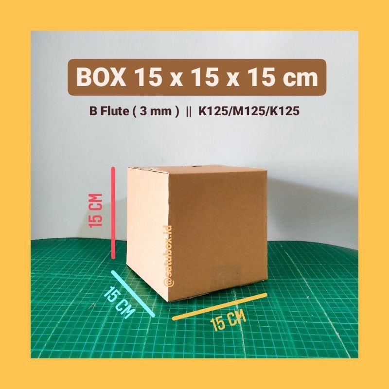 

kardus karton box polos uk. 15x15x15 cm, single wall tebal 3mm