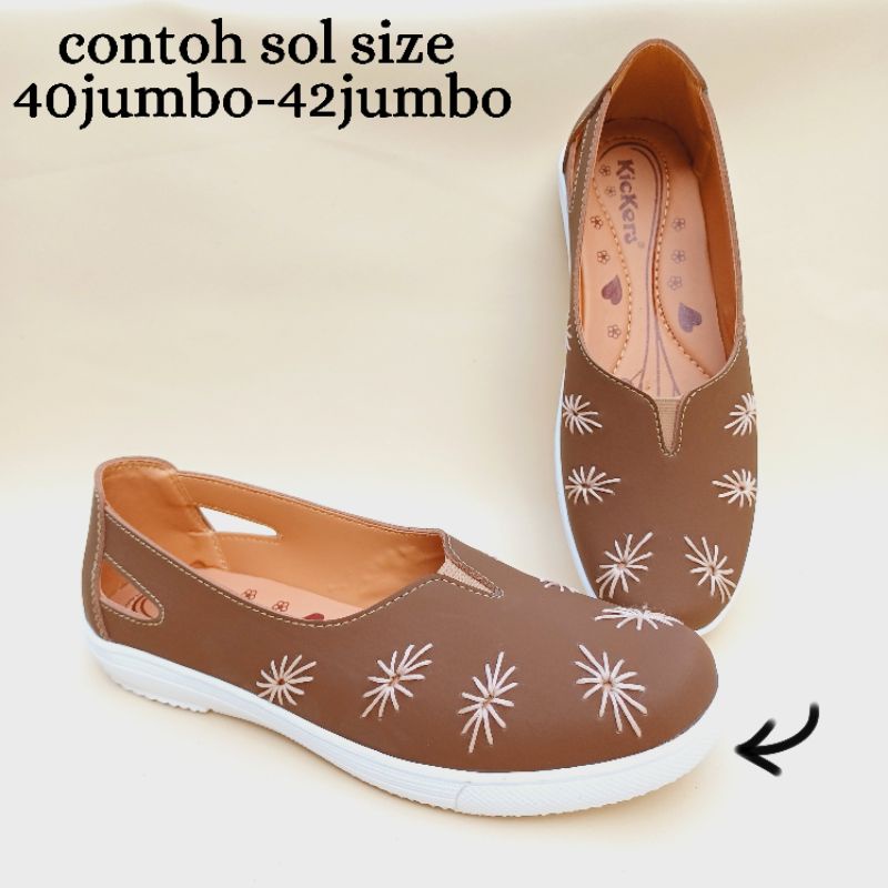 sepatu wanita karet big size jumbo 41_45 rosie 18