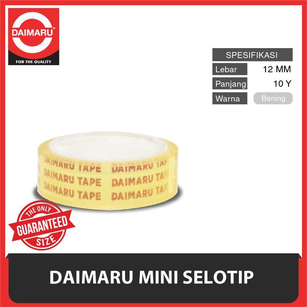 

Daimaru Isolasi Kecil 12mm Tape 10Y Selotip Lakban Bening Clear Solasi 10 yard