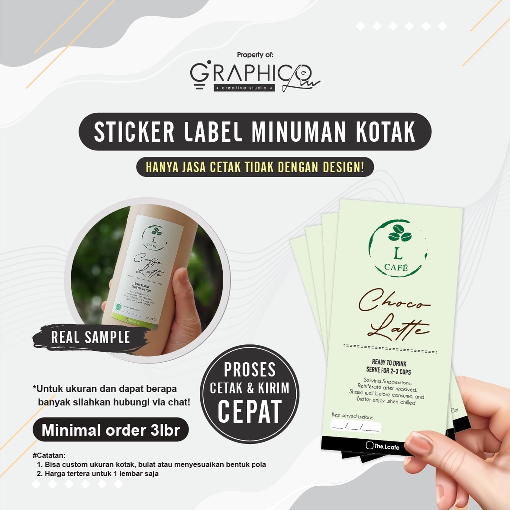 

Stiker Label Minuman (Square/Custom Size) - Vinyl
