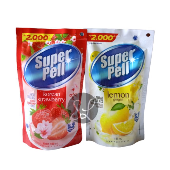 Superpell Pembersih Lantai Pouch 100ml / Pel Harum Bersih / Pel Lantai Antikuman