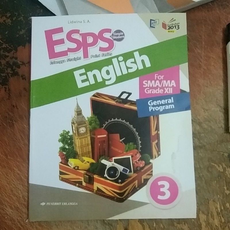 buku esps bahasa Inggris (English) SMA kelas 3-12 penerbit Erlangga