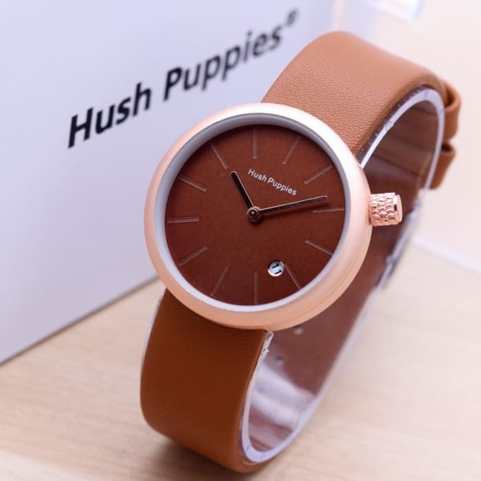 PA JAM TANGAN WANITA PRIA ANALOG HUSH PUPPIES FASHION BULAT KULIT TANGGAL GROSIR CASUAL COUPLE HP004