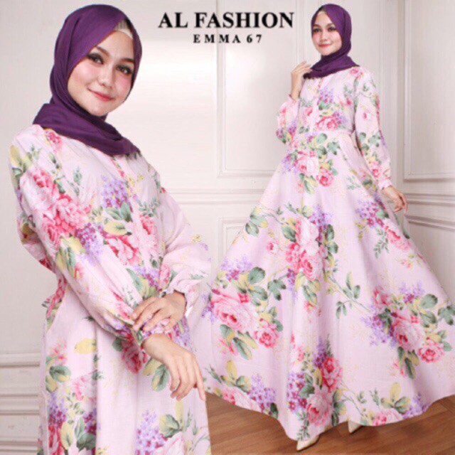 Murah sis AB Agen Baju Official Shop - maxi EMMA gamis busana jumbo muslim dan HIJAB party dress