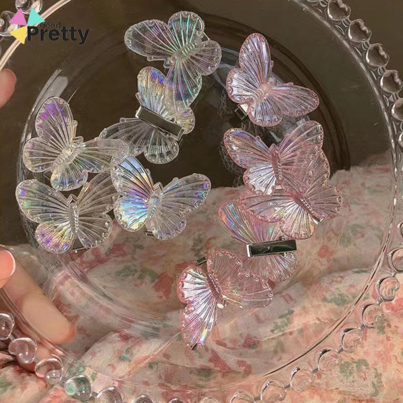 Butterfly Jepit Rambut Bentuk Kupu-Kupu Warna-Warni Bahan Metal Untuk Anak Perempuan - PD