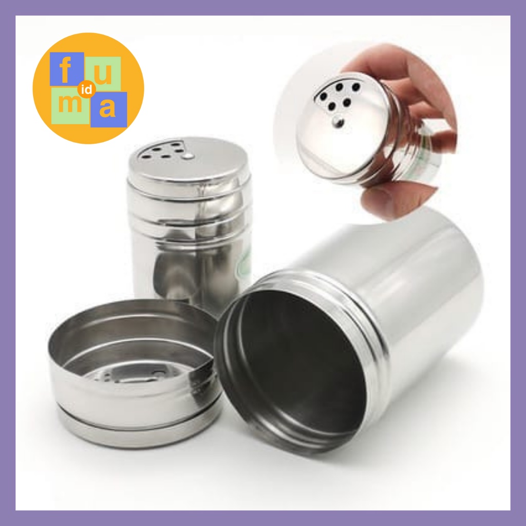 Tempat bumbu dapur bahan stainless steel/ tempat Merica Garam Gula / Tempat Bumbu anti Pecah