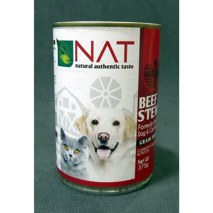 

Makanan Anjing Kucing NAT Beef Stew 375g 137012 TERLARIS