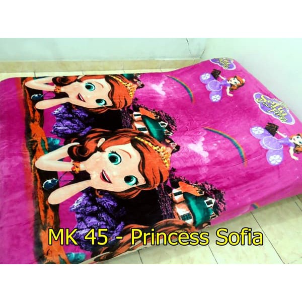 Selimut Bulu Halus Princess Sofia Uk 150x200 - MK 45