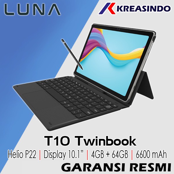 LUNA Twinbook T10 Tablet 10 inch 10&quot; 4/64 Ram 4GB Internal 64GB Garansi Resmi