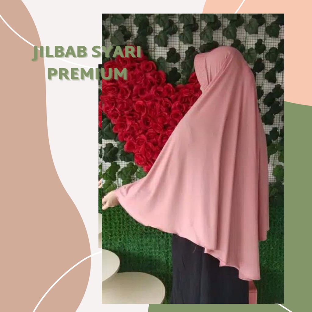 JILBAB SYARI BERGO JERSEY PREMIUM