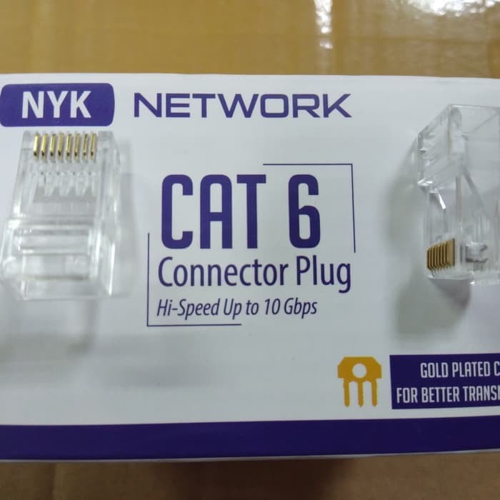 Konektor Rj45 Lan Cat 6 NYK ORI 50pcs Connector Rj45  Cat6