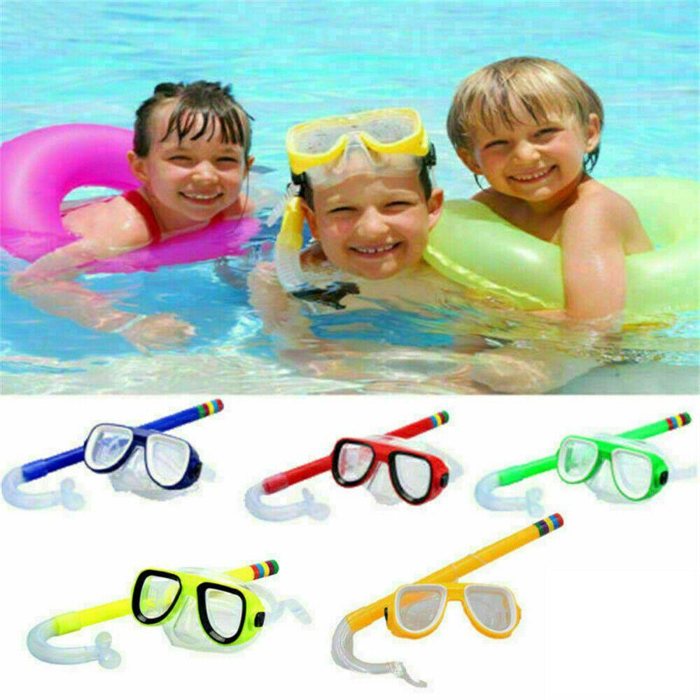 Augustina Diving Snorkel Set Diving Aksesoris Anak Tabung Pernafasan Anti Embun Untuk Anak PVC Diving Kids Goggles