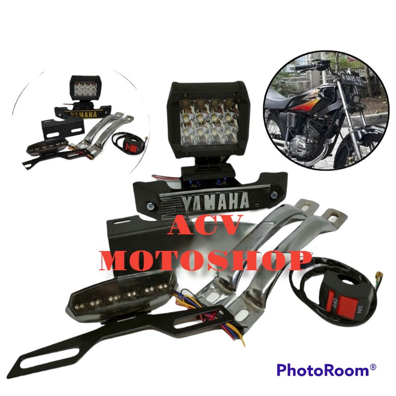 PAKET LAMPU RX-KING KOMPLIT LAMPU LED + STOP LED 3IN1 + BEHEL + FULL SET BREKET YAMAHA + SAKLAR ON/OFF