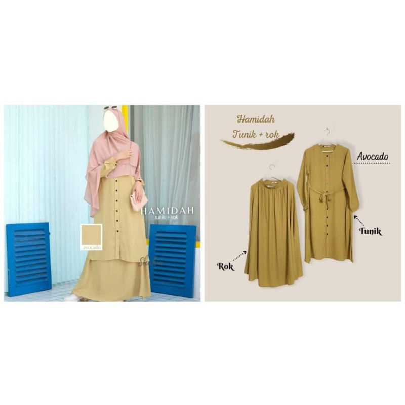 HAMIDAH TUNIK SET ROK |SET TUNIK & ROK