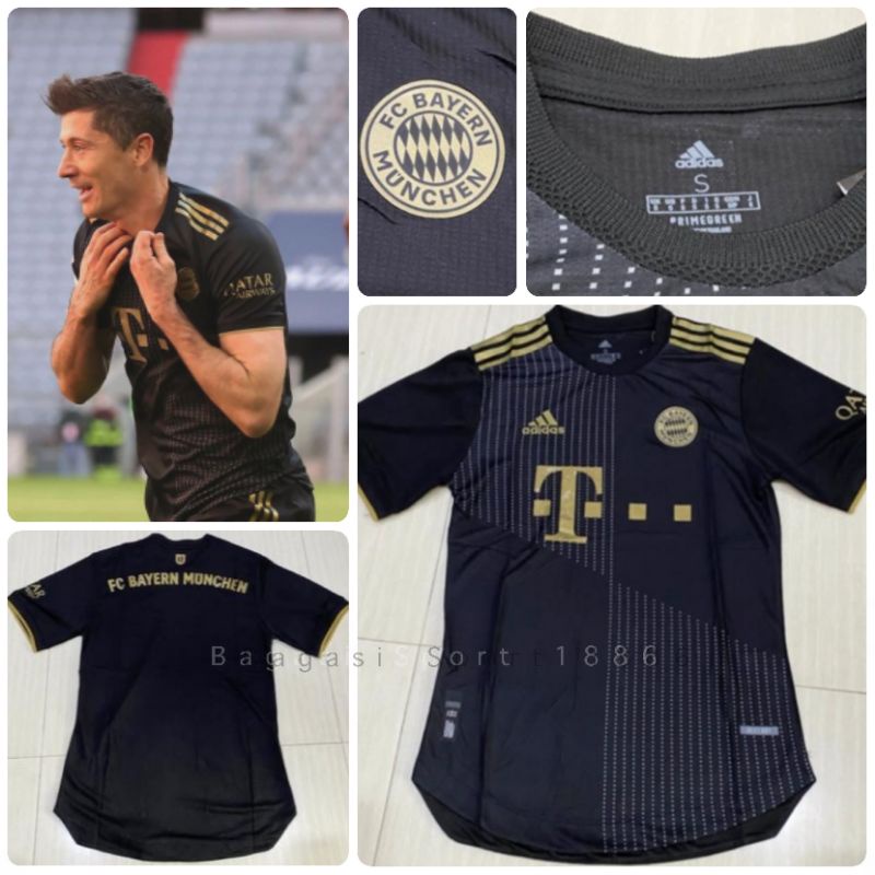 Jersey Baju Bola Bayern Munchen Munich Player Issue PI Away Kit 2021 2022 PRIMEGREEN 2021/22 Shirt