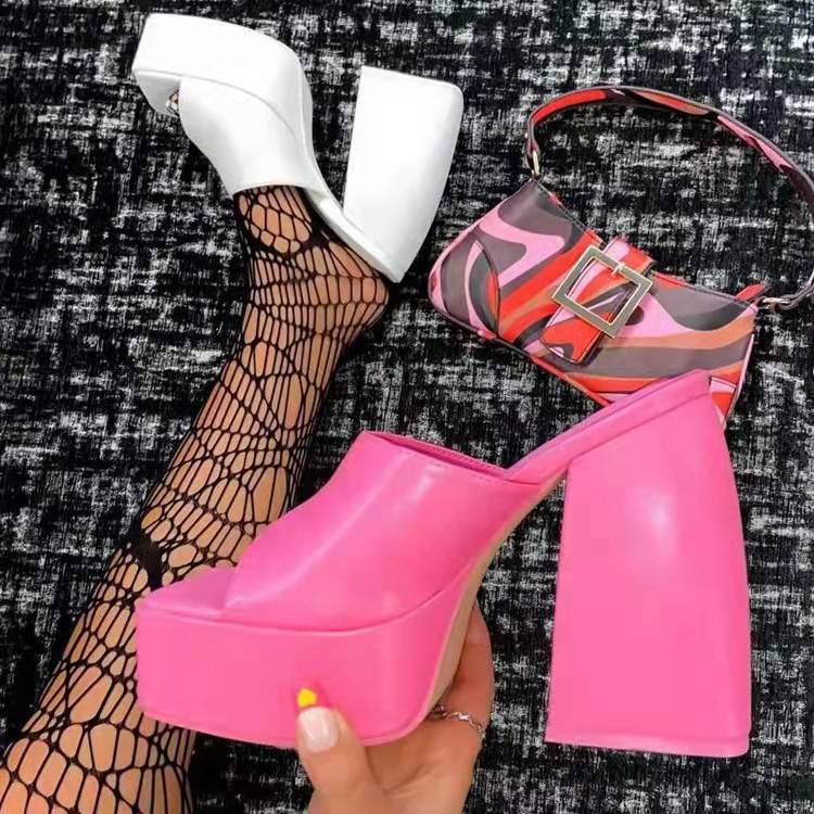 chunky heel platform sandals