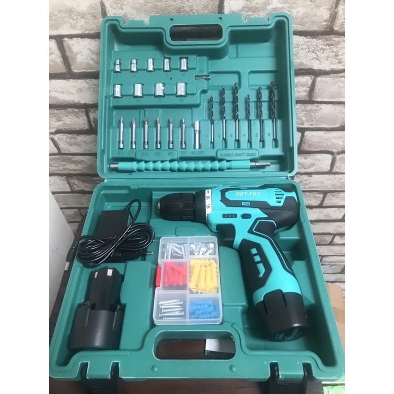 MESIN BOR BATERAI NRT DC-330 SET 26 PCS CORDLESS DRILL