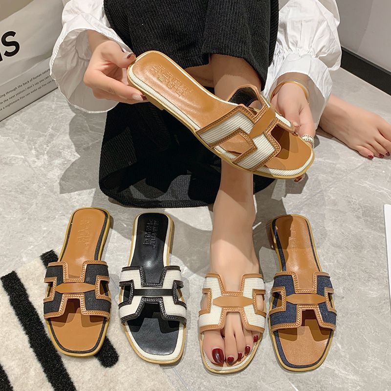 9018 2Tone Oran Sandal Wanita Import Sendal Murah