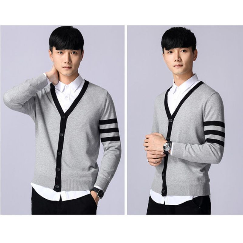sweater rajut CARTIGAN pria -abu#rajutpria#rajutcartiganpria&amp;wanita#sweterpria#