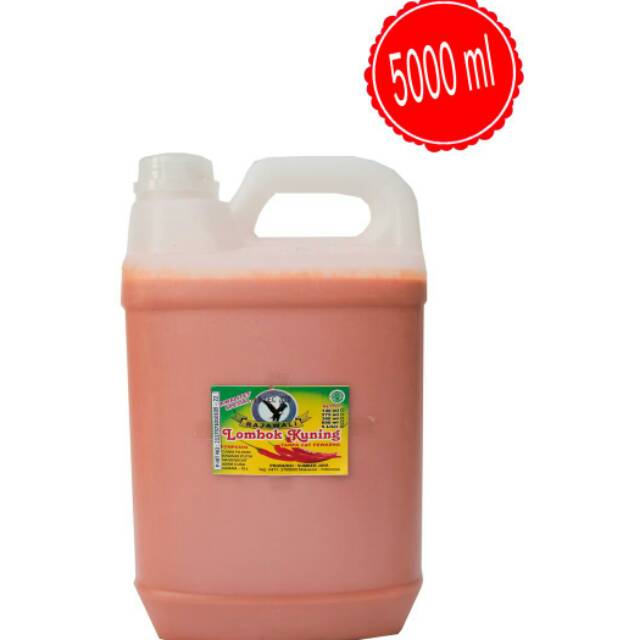 

Saos/Saus Sambal Lombok Kuning 5000 mL ( Sumber Jaya ) Rajawali