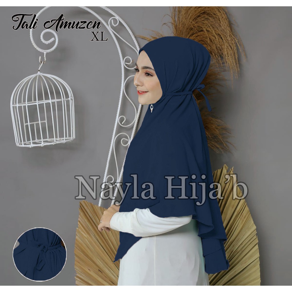 BERGO MARYAM TALI XL HIJAB BERGO MARYAM TALI AMUNZEN CREPE JILBAB KHIMAR TALI  NAYLA HIJA'B