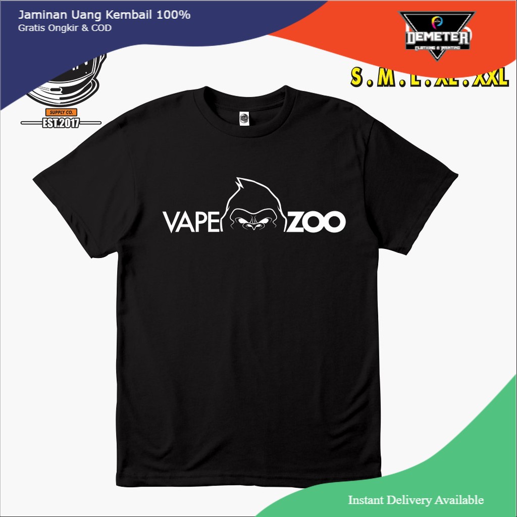 KAOS BAJU DISTRO VAPEZOO VAPE ZOO LOGO SIMPEL - DEMETER.CLOTH