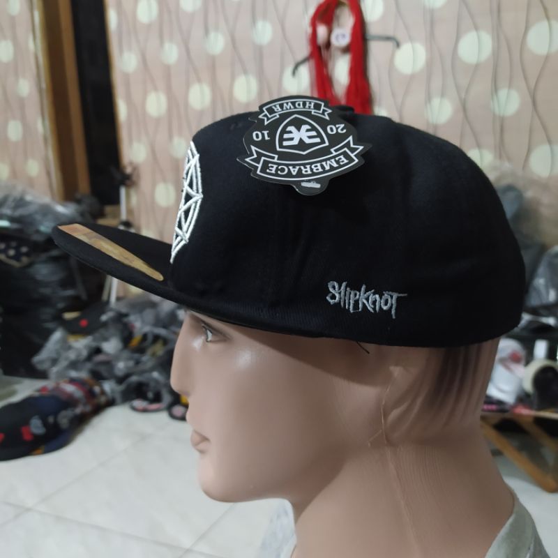 Topi Snapback metal distro pria Bordir Slipknot