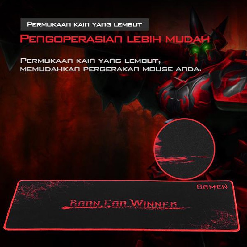 Mousepad Gamen GP-XL Anti-slip with Soft Surface Black Original