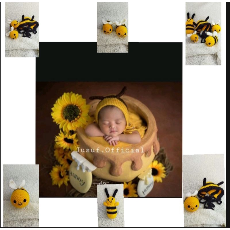 topi lebah kostum lebah property foto Newborn kostum lebah bayi properti foto Newborn tema lebah