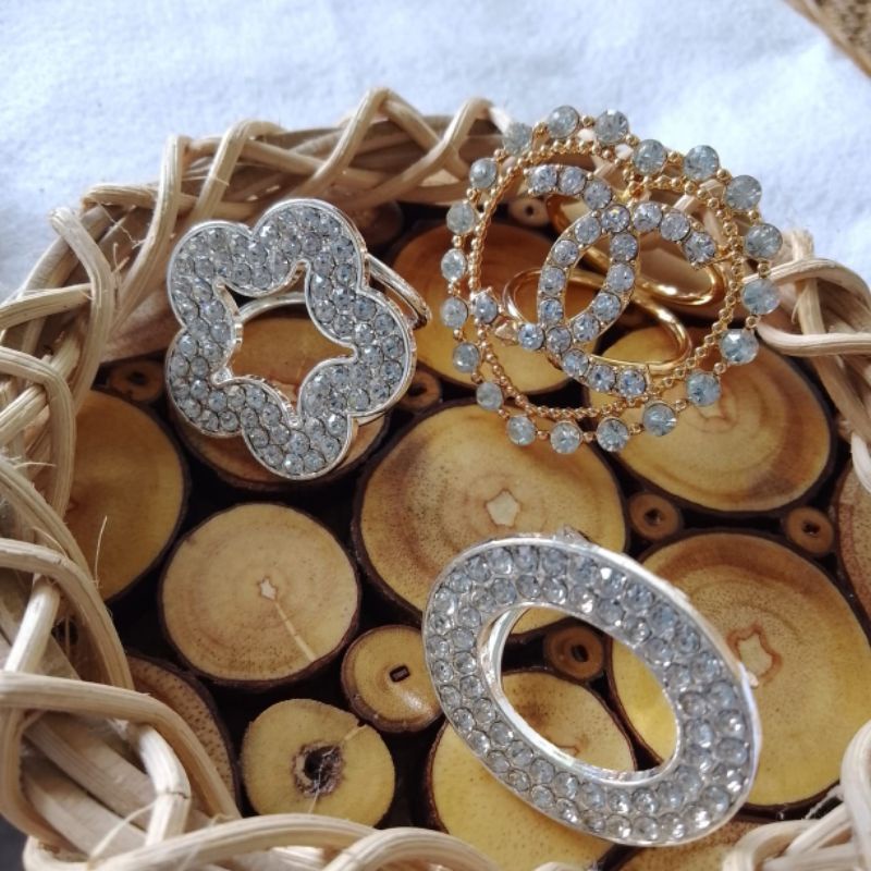 RING / BROS /  CINCIN BENTUK GESPER BERKILAU  BAHAN IMPORT ANTI LUNTUR-4