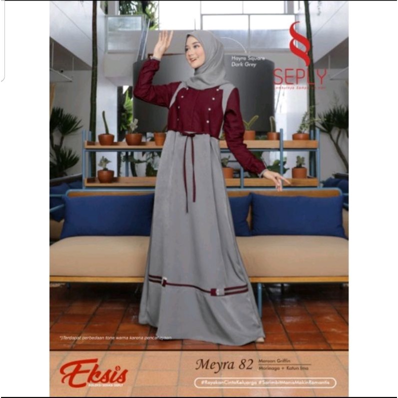 SEPLY/gamis dewasa/seply gamis meyra 82 maroon