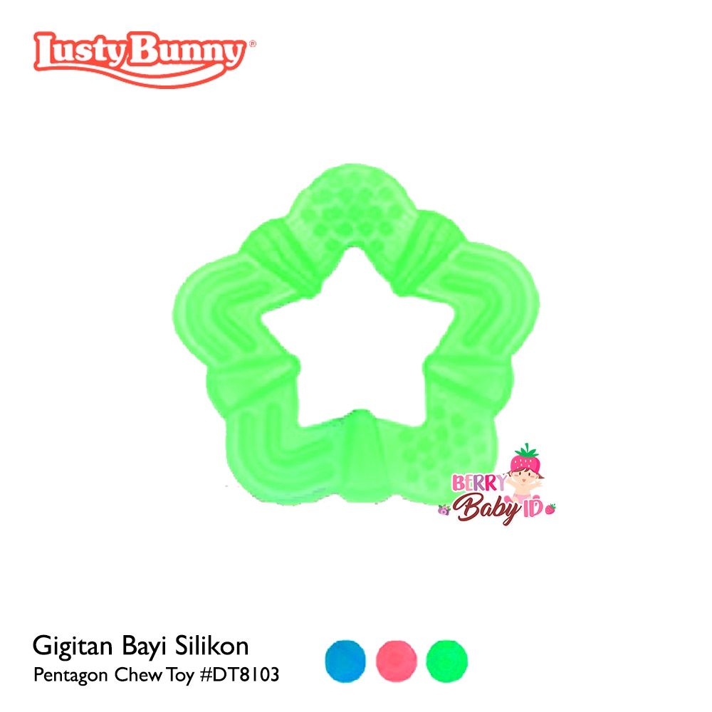 Lusty Bunny Gigitan Teether Bayi Silikon Pentagon Chew Toy #DT8103 Berry Mart