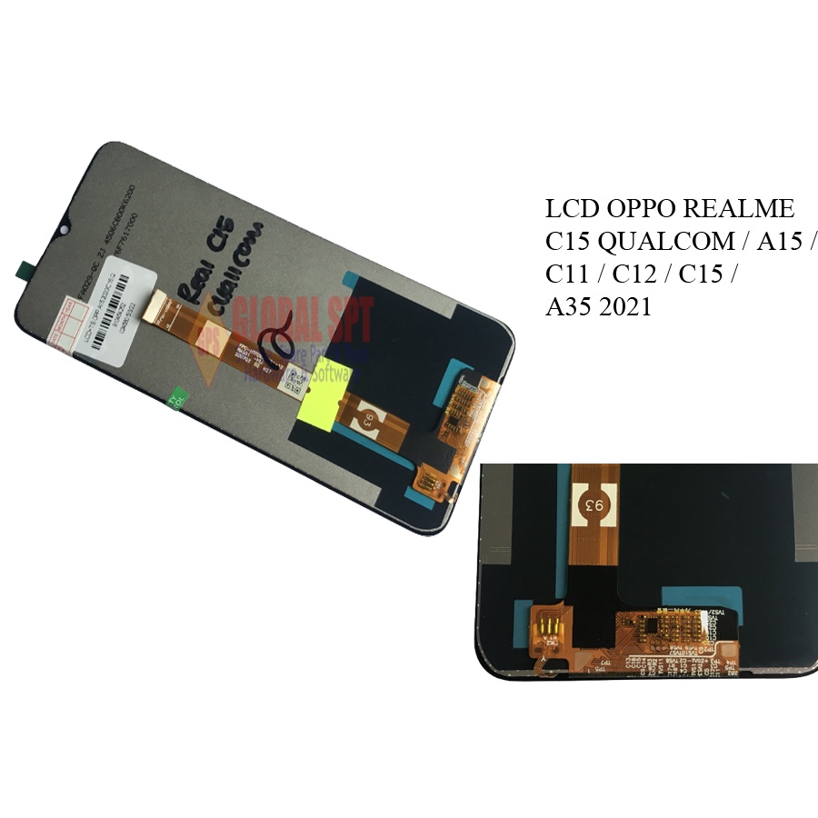 VERSI QUALCOMM ORI INCELL / LCD TOUCHSCREEN REALME C15 / A15 / C11 2020 / C12 C15 / A35 2021 / V3 / NARZO 20 / 30A