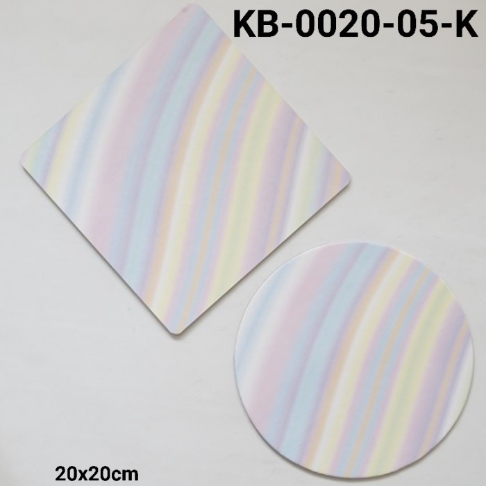 

GR-KB-0020-05 GROUP 2 CAKE BOARD TATAKAN KUE KOTAK BULAT 20CM RAINBOW BEST SELLER