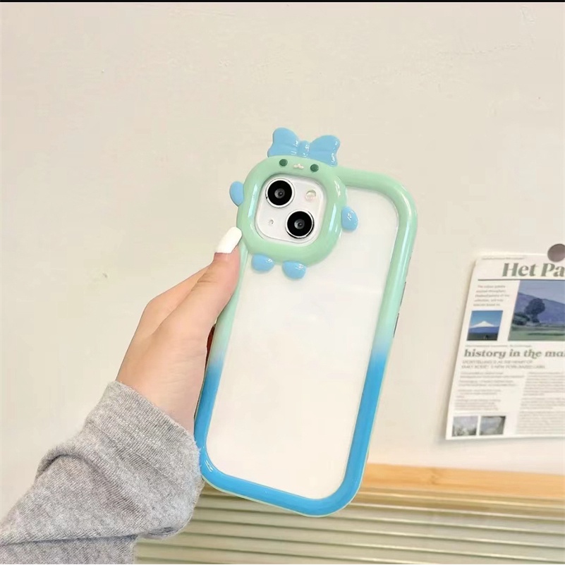 Soft Case Silikon TPU Transparan Warna Gradasi Untuk iPhone 13 12 11 Pro Max X Xr Xs Max 8 7 6 6s Plus