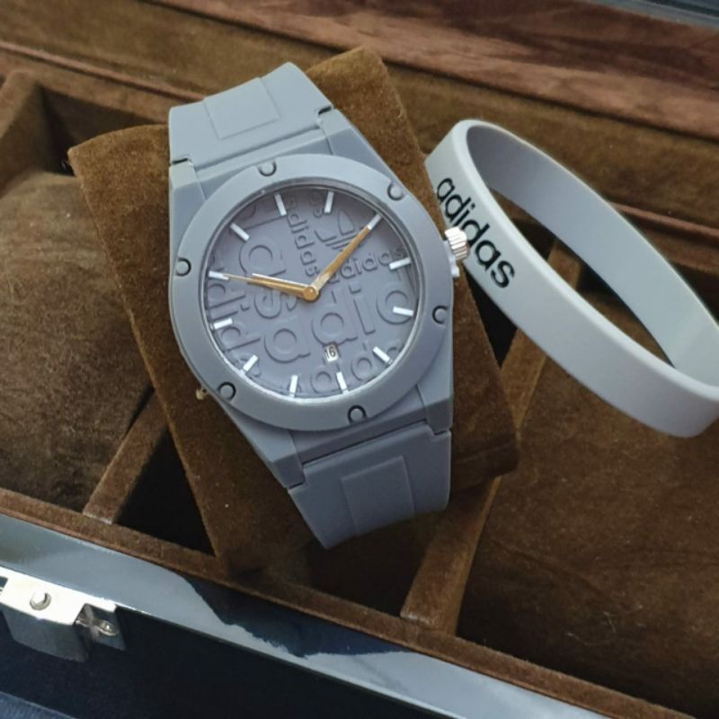 JAM TANGAN WANITA ADIDAS RUBBER FREE GELANG KARET