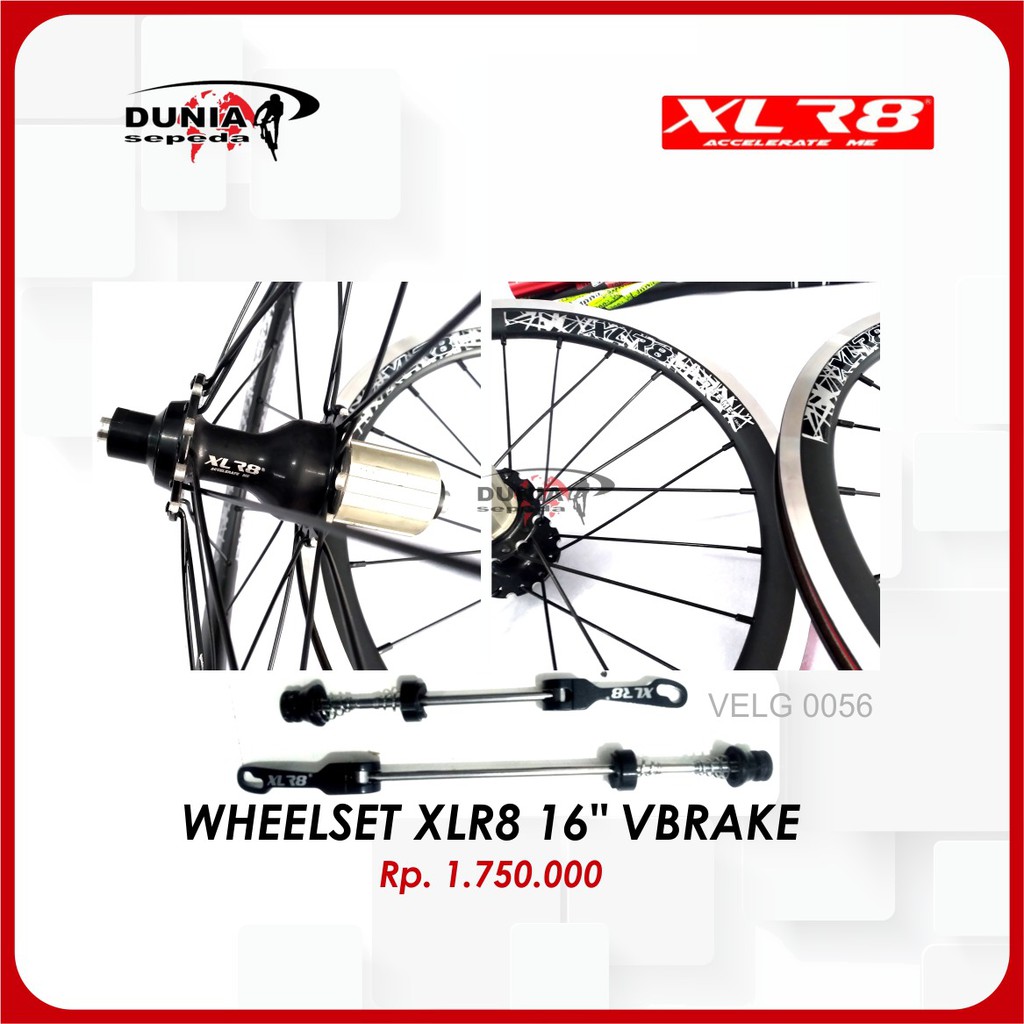 Wheelset/ Roda Set Sepeda Xlr 8 16'' Vbrake