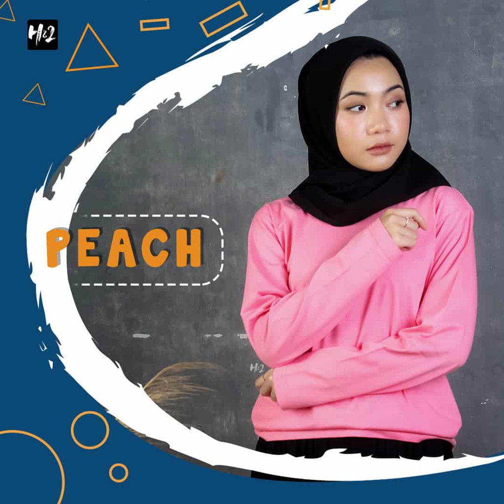Kaos Polos Pria & Wanita ANTI BAKTERI Unisex Warna Peach